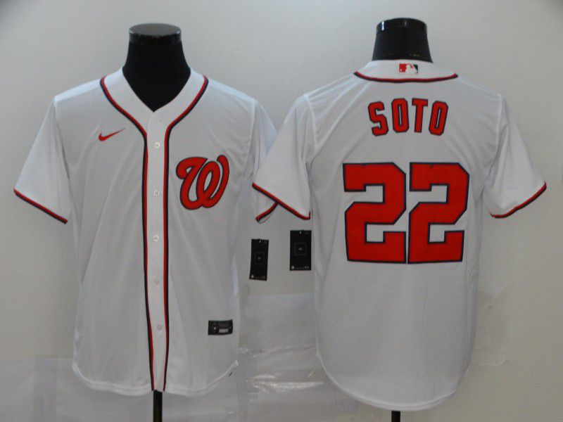 Men Washington Nationals #22 Soto White Nike Game MLB Jerseys->oakland athletics->MLB Jersey
